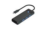 USB hub - ORICO PAPW3AT-C3 USB Hub 4-port 3x USB-A 3.0 with microSD/SD card reader 1 m - black USB hub - USB 3.0 - 4 ports - Sort - PAPW3AT-C3-10-BK-EP