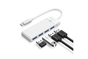 USB hub - ORICO PAPW4A-C3 USB Hub 4-port 4x USB-A 3.0 1.8 m - white USB hub - USB 3.0 - 4 ports - Hvid - PAPW4A-C3-18-WH-EP