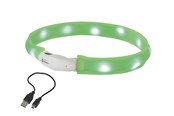 Hunde - Nobby LED halsbånd wide VISIBLE L Grøn - L77025