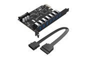 USB hub - ORICO PVU3 PCI-E 7x USB 3.0 Expansion Card for Desktop - Black USB hub - PVU3-7U-V1-HU