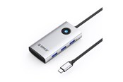 USB hub - ORICO PW11 6in1 USB-C Docking Station 3x USB-A 3.0 1x USB-C PD 100W 1x HDMI 4K 30Hz 1x RJ45 2.5G Ethernet - Silver USB hub - USB 3.0 - 6 ports - Sølv - PW11-6P25R-SV-EP