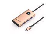 USB hub - ORICO PW11 6in1 USB-C Docking Station 3x USB-A 3.0 1x USB-C 3.0 1x USB-C PD 100W 1x HDMI 4K 30Hz - Rose Gold USB hub - USB 3.0 - 6 ports - PW11-6P-RG-EP