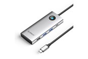 USB hub - ORICO PW11 8in1 USB-C Docking Station 2x USB-A 3.0 1x USB-A 2.0 1x USB-C 3.0 1x USB-C PD 100W 1x HDMI 4K 60Hz 1x VGA 1080P 60Hz 1x RJ45 Gigabit Ethernet - Silver USB hub - USB 3.0 - 8 ports - Sølv - PW11-8PC-SV-EP