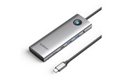 USB hub - ORICO PW11 9in1 USB-C Docking Station 2x USB-A 3.0 1x USB-C 3.0 1x USB-C PD 100 1x HDMI 4K 60Hz 1x microSD/SD 1x RJ45 2.5G Ethernet 1x Audio 3.5 mm - Gray USB hub - USB 3.0 - 9 ports - Grå - PW11-9P25R-GY-BP