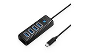 USB hub - ORICO PW4U-C3 USB Hub 4-port USB-A 3.0 1m - black USB hub - USB 3.0 - 4 ports - Sort - PW4U-C3-10-BK-EP