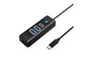 USB hub - ORICO PWC2U-C3 3-port USB hub 2x USB-A 3.0 1x USB-C 3.0 1 m - black USB hub - USB 3.0 - Sort - PWC2U-C3-10-BK-EP
