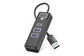 USB hub - ORICO PWC2U-U3 3-port USB hub 2x USB-A 3.0 1x USB-C 3.0 1 m - black USB hub - USB 3.0 - Sort - PWC2U-U3-10-BK-EP