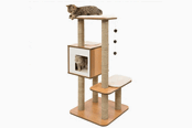 Katte - Catit Vesper Kradsetræ V-High Base Valnød 56 x 56 x 121 - 022517520451