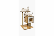 Katte - Catit Vesper Kradsetræ V-Base Valnød 56 x 56 x 84.5 cm. - 022517520420