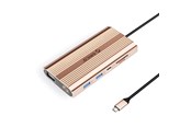USB hub - ORICO XDR 12-in-1 USB-C Docking Station USB-A USB-C HDMI 4K VGA RJ45 Gigabit PD 100W SD and microSD Card Reader - Rose Gold USB hub - USB 3.1 - 12 ports - XDR-X22-RG-BP