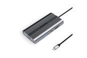USB hub - ORICO XDR 12in1 USB-C Docking Station USB-A USB-C 2x HDMI 4K 60Hz DisplayPort 4K 60Hz RJ45 Gigabit PD 100W SD and microSD Card Reader - Gray USB hub - USB 3.1 - 12 ports - Grå - XDR-X33-GY-BP