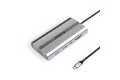 USB hub - ORICO XDR 12in1 USB-C Docking Station USB-A USB-C 2x HDMI 4K 60Hz DisplayPort 4K 60Hz RJ45 Gigabit PD 100W SD and microSD Card Reader - Silver USB hub - USB 3.1 - 12 ports - Grå - XDR-X33-SV-BP