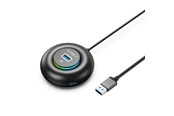 USB hub - ORICO YXR4-U3 RGB USB Hub 4-Port USB-A 3.0 with Audio/Microphone Port 0.3m - Black USB hub - USB 3.0 - 4 ports - Sort - YXR4-U3-03-BK-BP
