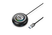 USB hub - ORICO YXR5-U3 RGB USB Hub 4-Port USB-A 3.0 with SD and microSD Card Reader 0.3m - Black USB hub - USB 3.0 - 4 ports - Sort - YXR5-U3-03-BK-BP