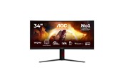 Skærm - 34" AOC G4 CU34G4ZCA computer monitor 86.4 cm (34") 3440 x 1440 pixels Black Red - CU34G4ZCA-error