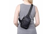Sport & Fitness - Wozinsky WMS-W1 Unisex mini skuldertaske vandtæt med dobbelt rum til telefon - Sort - 5907769385032