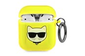 Mobil - Andet Tilbehør - Karl Lagerfeld Choupette Case for AirPods 1/2 - Yellow - 3666339009229