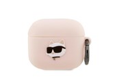 Mobil - Andet Tilbehør - Karl Lagerfeld KLA3RUNCHP AirPods 3 cover pink/pink Silicone Choupette Head 3D - 3666339087975