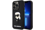 Mobil - Covers & Cases - Karl Lagerfeld KLHCP14L3DRKINK iPhone 14 Pro 6.1" black/black hardcase Rubber Ikonik 3D - 3666339122645