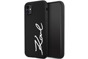Mobil - Covers & Cases - Karl Lagerfeld KLHCN61SKSVGK iPhone 11 / Xr 6.1" black/black hardcase Silicone Signature - 3666339130527