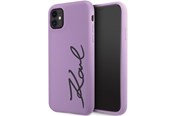 Mobil - Covers & Cases - Karl Lagerfeld KLHCN61SKSVGU iPhone 11 / Xr 6.1" purple/purple hardcase Silicone Signature - 3666339130602