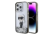 Mobil - Covers & Cases - Karl Lagerfeld Liquid Glitter Ikonik case for iPhone 15 Pro - transparent - 3666339164096