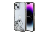 Mobil - Covers & Cases - Karl Lagerfeld Liquid Glitter Choupette case for iPhone 15 - transparent - 3666339164195