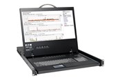 Skærm - 19" Tripp Lite Eaton Series 8-Port Rack Console VGA KVM Switch w/ 19" LCD 1U TAA - B040-008-19