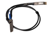 Netværkskabel - MikroTik 400GBase direct attach cable - 1 m - Sort - DDQ+DA0001