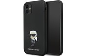 Mobil - Covers & Cases - Karl Lagerfeld KLHCN61SMHKNPK case for iPhone 11 / Xr - black Silicone Ikonik Metal Pin - 3666339165918