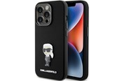 Mobil - Covers & Cases - Karl Lagerfeld Silicone Ikonik Metal Pin case for iPhone 15 Pro - black - 3666339166014