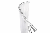 Rengøring - Croydex Curved Premium Shower Curtain Rod Chrome - AD108341