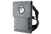 Tasker - Karl Lagerfeld Case KLWBSAKHPCG Handbag - Silver Saffiano Monogram Choupette - 3666339170639