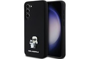 Mobil - Covers & Cases - Karl Lagerfeld Silicone Karl&Choupette Metal Pin case for Samsung Galaxy S23+ - black - 3666339242183