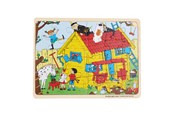 Brætspil - Pippi Langstrømpe Pippi - Framed Wooden Puzzle - Villa Villekulla - 8602