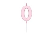 Legetøj - Globos Cake candle 4.5cm Pastel Pink no. 0 - 1110