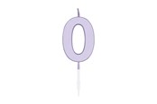 Legetøj - Globos Cake candle 4.5cm Pastel Lilac no. 0 - 1210