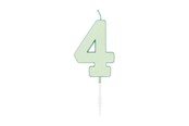 Legetøj - Globos Cake candle 4.5cm Pastel Mint no. 4 - 1194