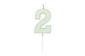 Legetøj - Globos Cake candle 4.5cm Pastel Mint no. 2 - 1192
