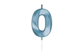 Legetøj - Globos Cake Candle 6cm Metallic Light Blue no. 0 - 1050