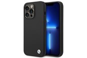 Mobil - Covers & Cases - BMW Silicone Metal Logo Case for iPhone 14 Pro Max - Black - 3666339090456