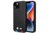 Mobil - Covers & Cases - BMW BMHMP14S22PTDK iPhone 14 6.1 "black / black Leather Stamp Tricolor Magsafe - 3666339089306