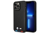 Mobil - Covers & Cases - BMW BMHMP14X22PTDK iPhone 14 Pro Max 6.7 "black / black Leather Stamp Tricolor Magsafe - 3666339089337