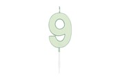 Legetøj - Globos Cake candle 4.5cm Pastel Mint no. 9 - 1199