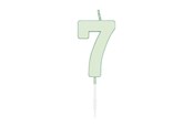 Legetøj - Globos Cake candle 4.5cm Pastel Mint no. 7 - 1197