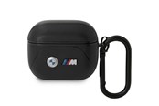Mobil - Andet Tilbehør - BMW BMA322PVTK AirPods 3 gen cover black/black Leather Curved Line - 3666339089559