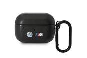 Mobil - Andet Tilbehør - BMW BMAP22PVTK AirPods Pro cover black/black Leather Curved Line - 3666339089542