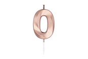 Legetøj - Globos Cake Candle 6cm Metallic Rose Gold no. 0 - 1030