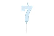 Legetøj - Globos Cake candle 4.5cm Pastel Blue no. 7 - 1187