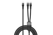 USB kabel - Verbatim USB-C - Dual - 100W - 2m - Black - 30279